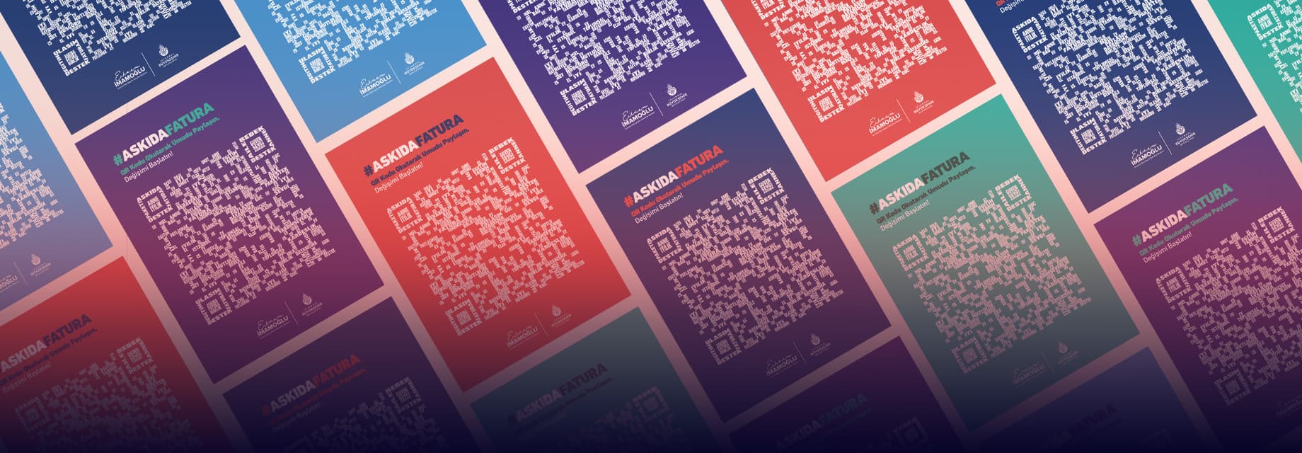 İBB ASKIDA FATURA TYPOGRAPHIC QR CODE